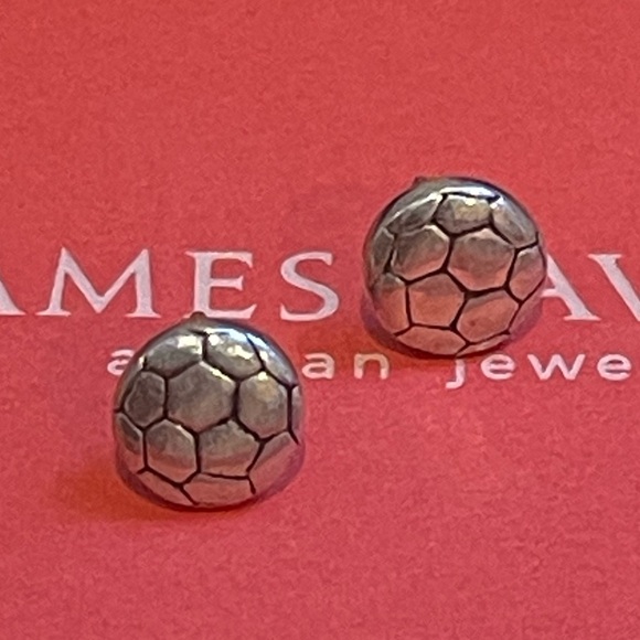 James Avery Silver Soccer Ball Earrings